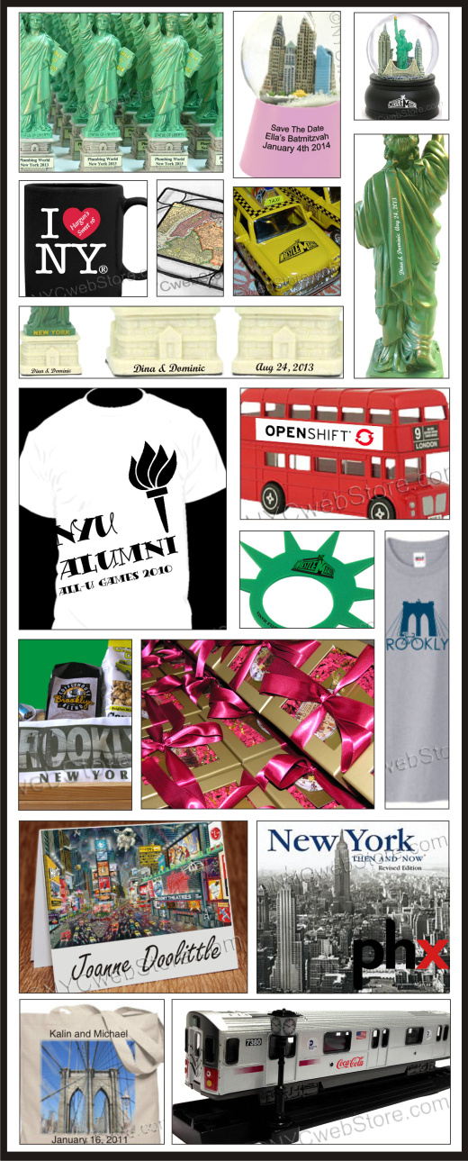 Customized and Personalized New York City Souvenirs and Gifts for Events, Parties, Business Gifts and Corporate Awards