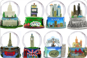 Destination City Snow Globes from Around the World